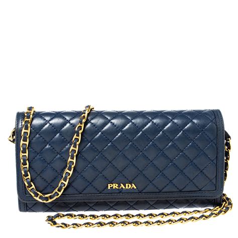 prada quilted leather wallet-on-chain|prada card holder with chain.